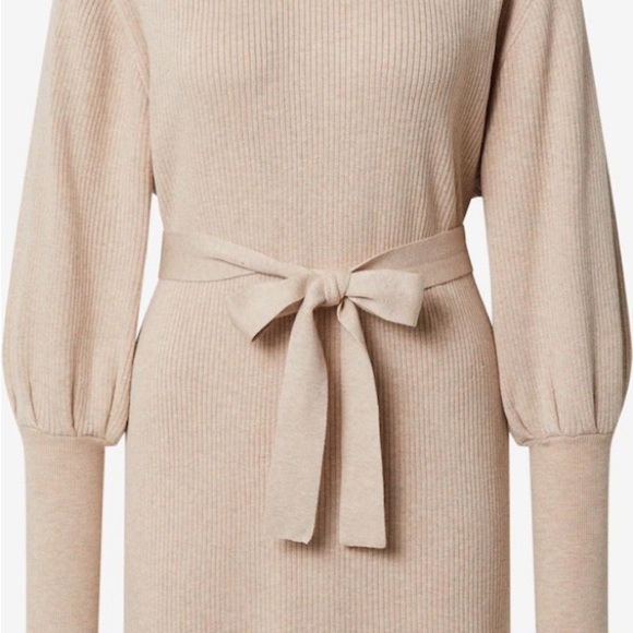 NWT EDITED Malene beige ribbed turtleneck sweater dress EU 42 US 12 - Picture 6 of 6